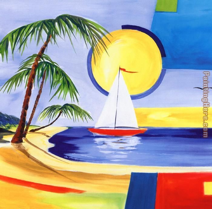 Sailing the Caribbean II painting - Alfred Gockel Sailing the Caribbean II art painting
